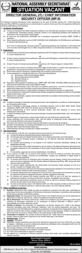 National Assembly Secretariat Apply Jobs 2026