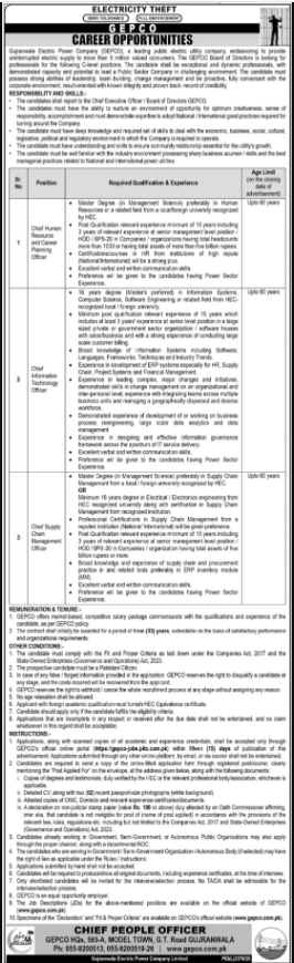 Gujranwala Electric Power Company GEPCO Apply Jobs 2026